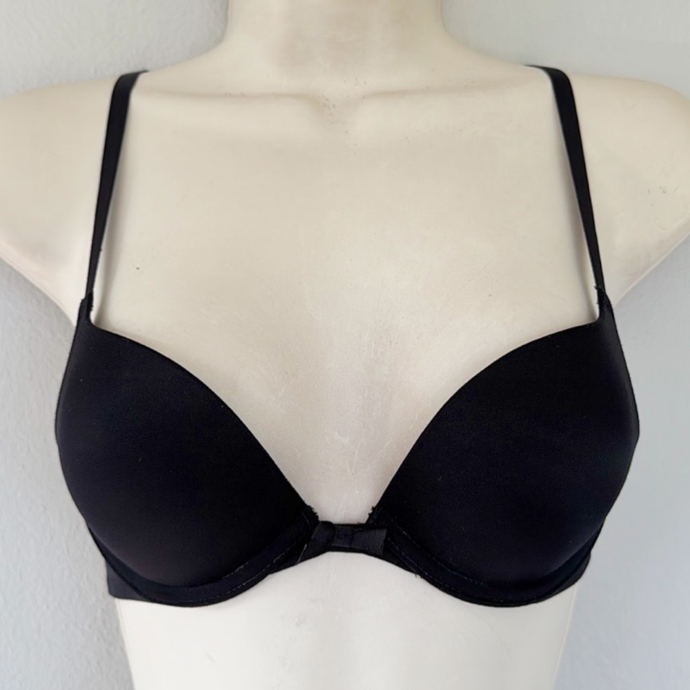 Aerie Brooke black classic push up underwire bra size 32A